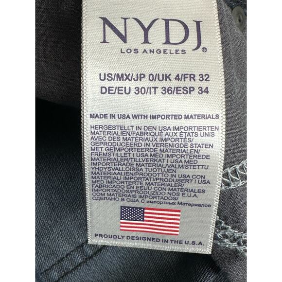 NYDJ Blue Marilyn Straight Lift Tuck Technology side studs detail jeans size 0 - Picture 5 of 11
